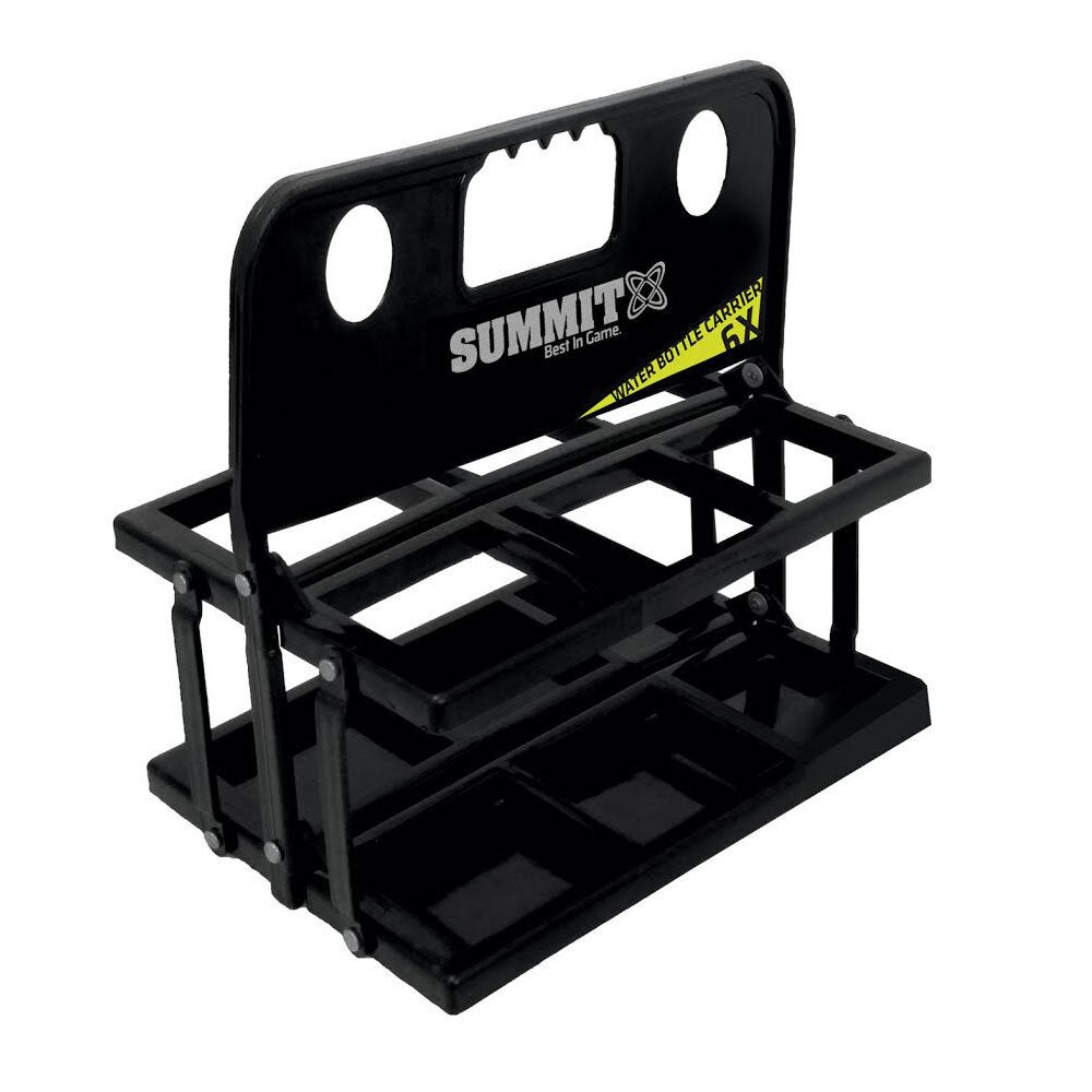 Summit Folding 6 Water Bottle Carrier Rugby/Football/Soccer/Sports/Drink Black