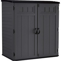 Suncast Vertical Resin Storage Shed Outdoor Cabin Extra Large 6x5FT Peppercorn