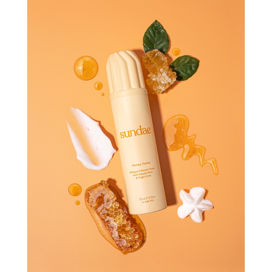 Sundae 265ml Whipped Shower Bathroom Foam Honey Honey Scent Body Wash Skin Care