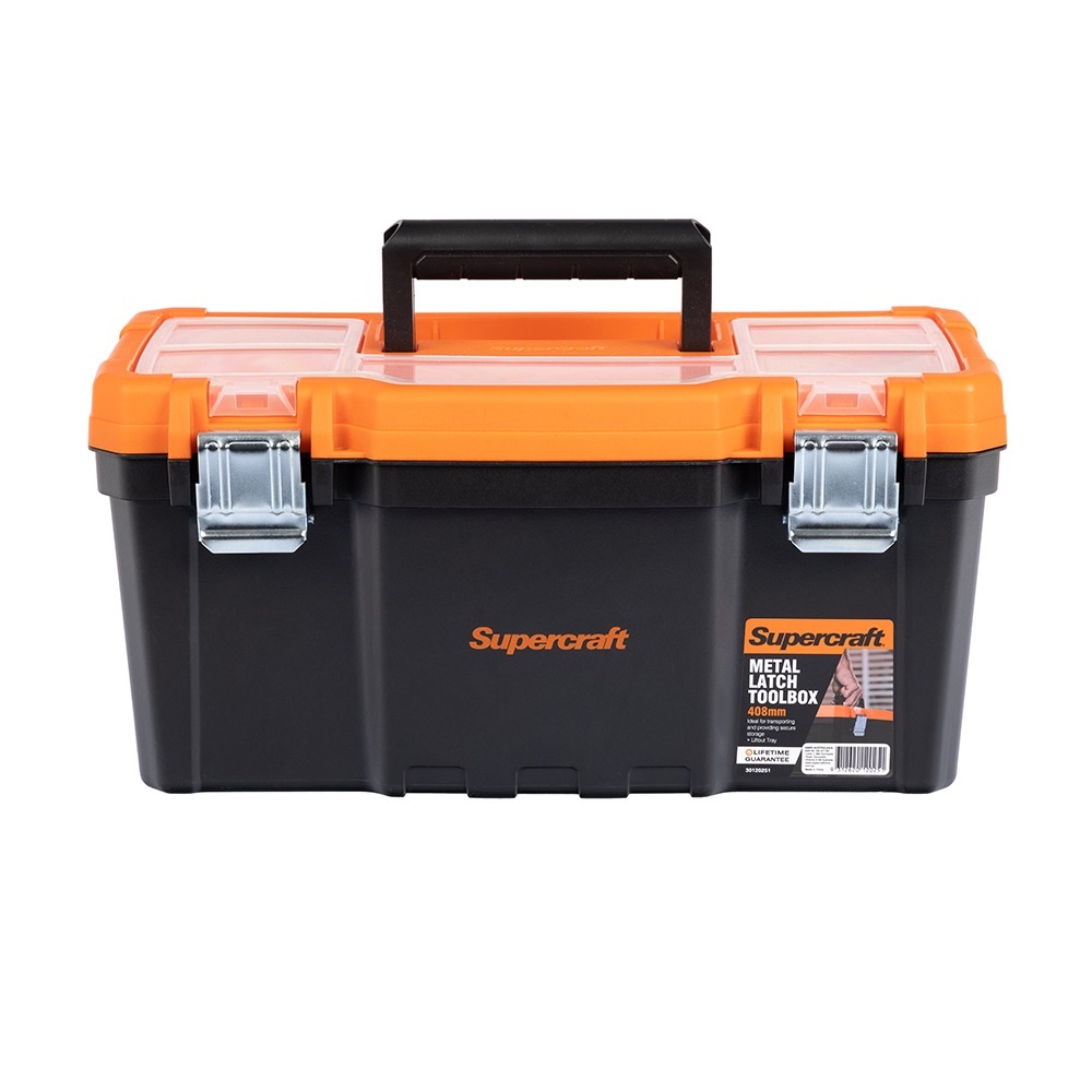 Supercraft Toolbox With Metal Latch DIY Home Improvement Tool Storage 408mm Australia