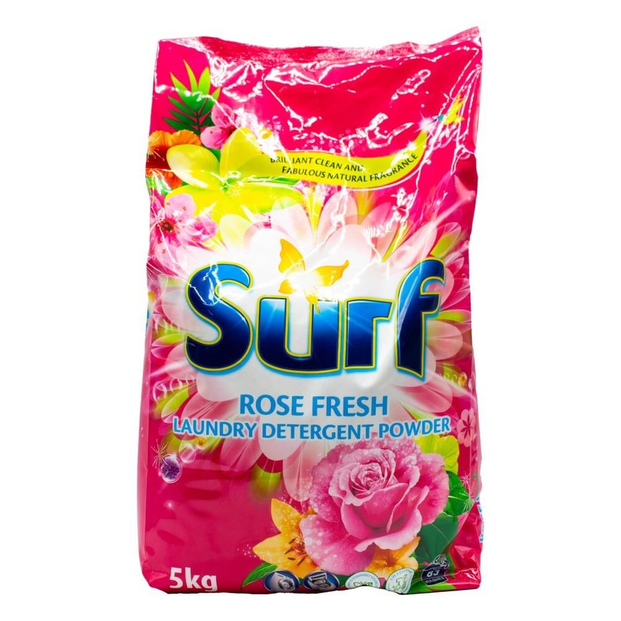 Surf Stain Removal Deep Clean Laundry Detergent Washing Powder 5kg Rose Fresh