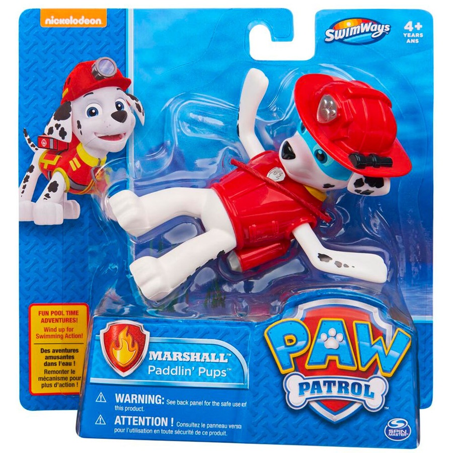 Swimways 14cm Paddlin Pups Paw Patrol Kids/Children Water Bath Toy 3y+ Marshall