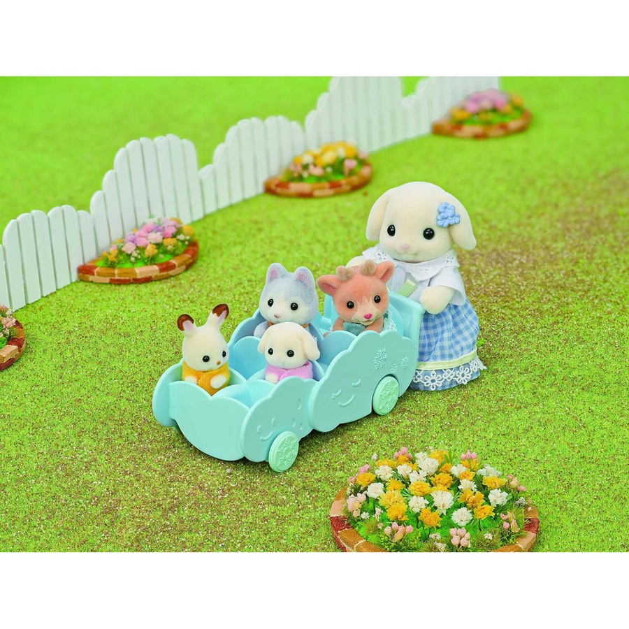 Sylvanian Families Rainbow Fun Nursery Bus Kids Miniature Figure Toy Set 3y+