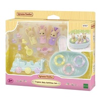 Sylvanian Families Triplets Baby Bathtime Set Kids/Children's Playset Toy 3y+