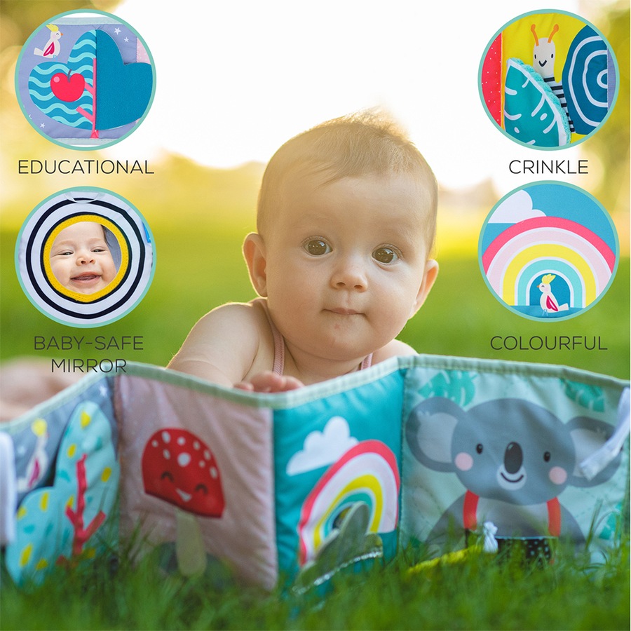 Taf Toys 85cm Koala Clip On Pram Double Sided Soft Book Baby 0m+ Educational Toy