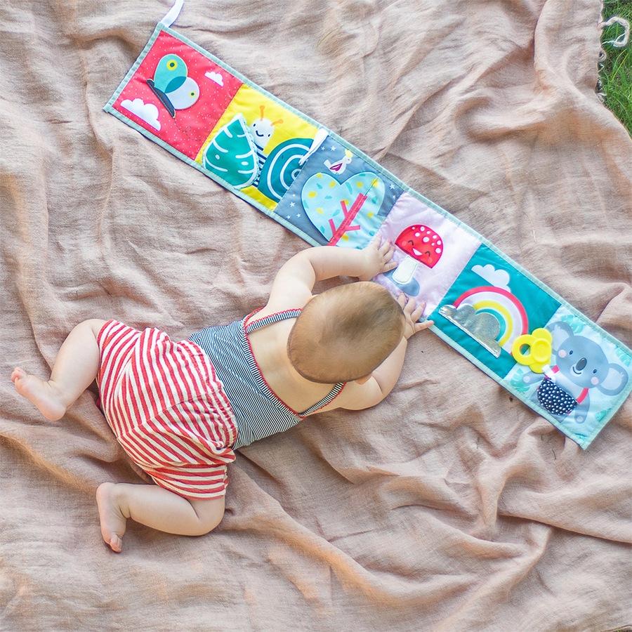 Taf Toys 85cm Koala Clip On Pram Double Sided Soft Book Baby 0m+ Educational Toy