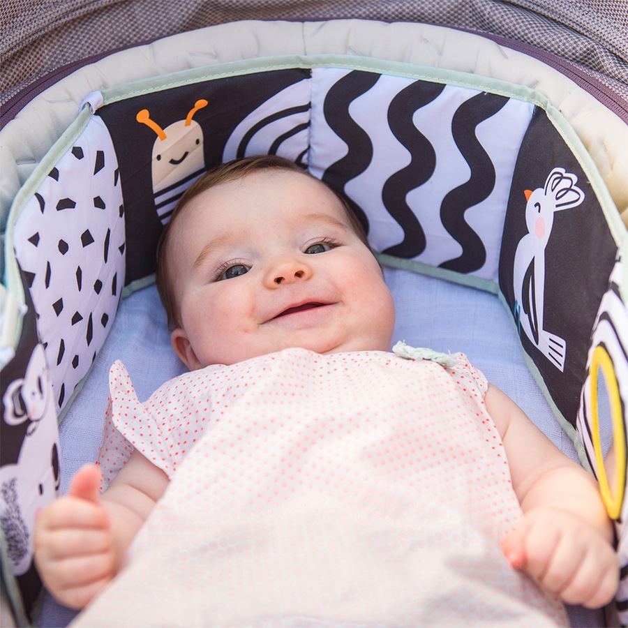 Taf Toys 85cm Koala Clip On Pram Double Sided Soft Book Baby 0m+ Educational Toy