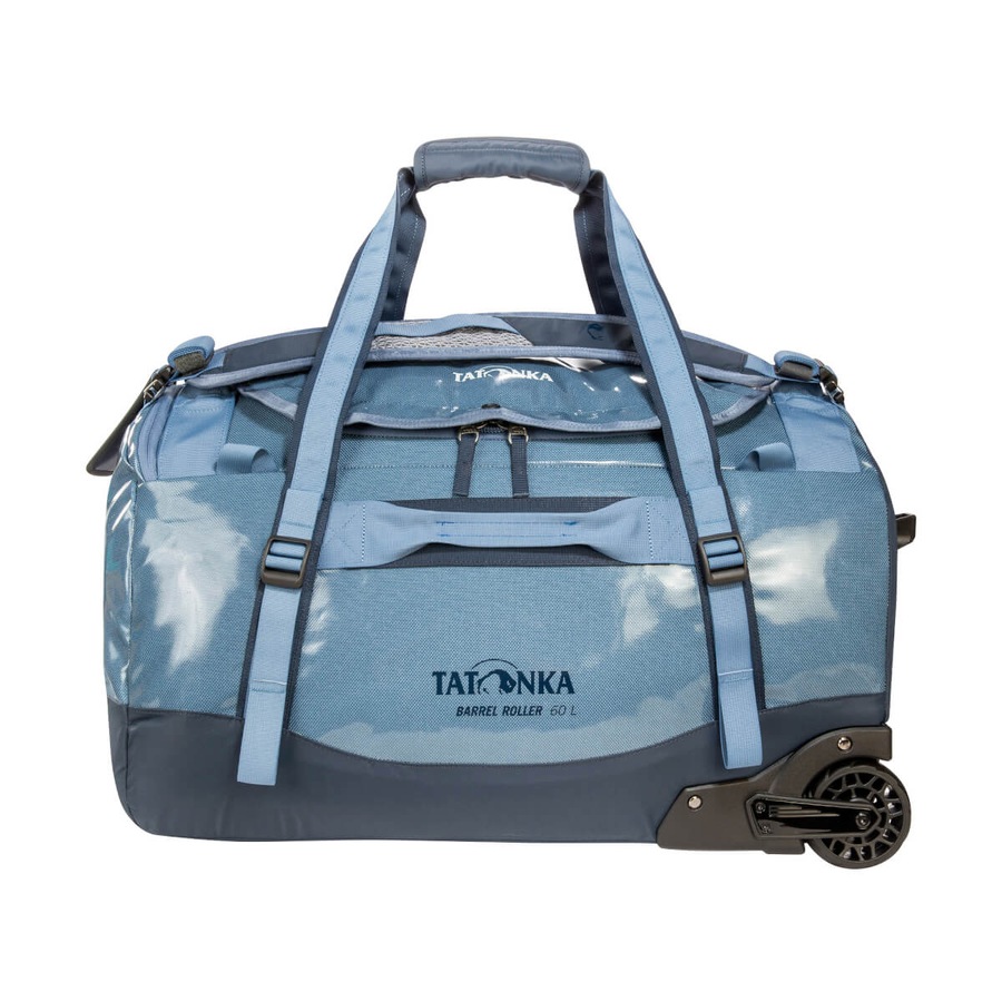 Tatonka Heavy Duty Nylon Barrel Roller M/60L Wheeled Travel Elemental Blue