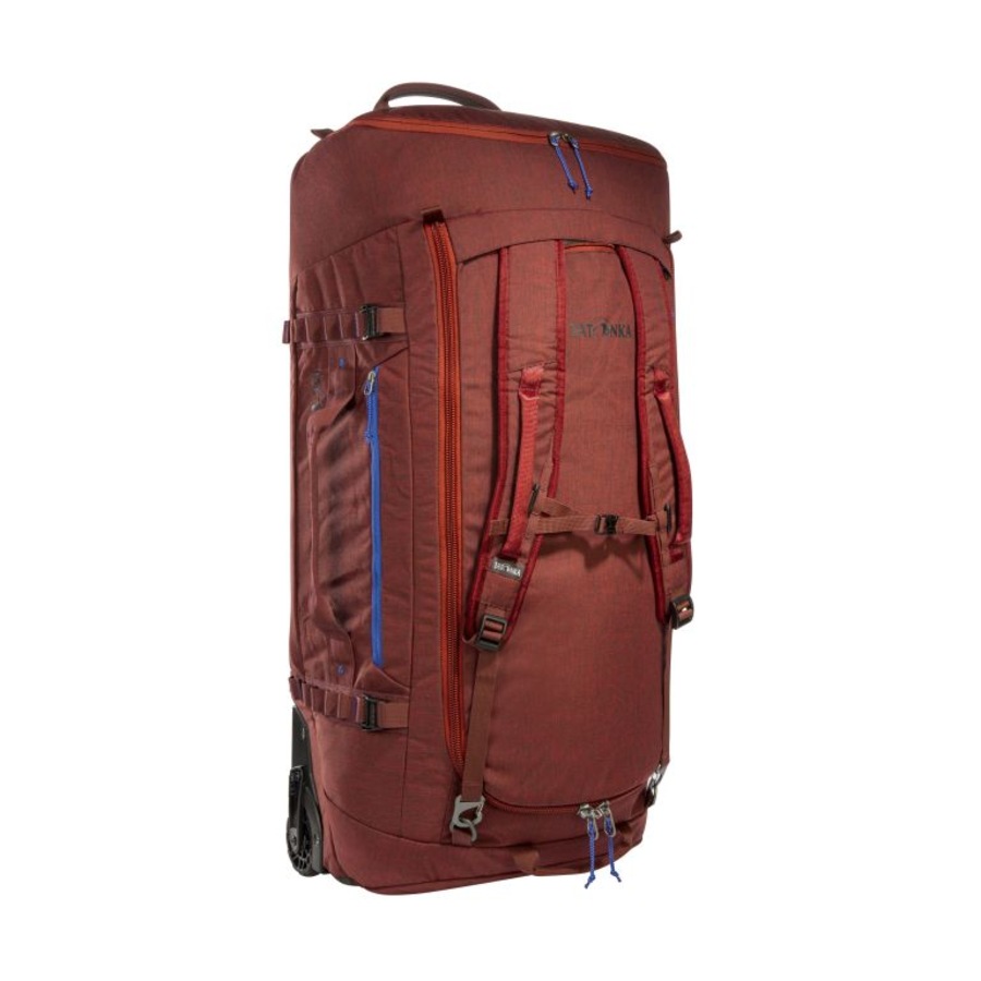 Tatonka Nylon Wheeled Duffle Outdoor Travel Trolley Luggage Bag 105L Tango Red