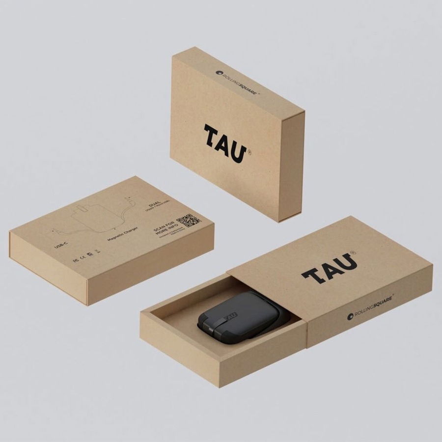 TAU 1400mAh Keychain Powerbank Charger/Lightning/USB-C for iPhone 12/Galaxy BK