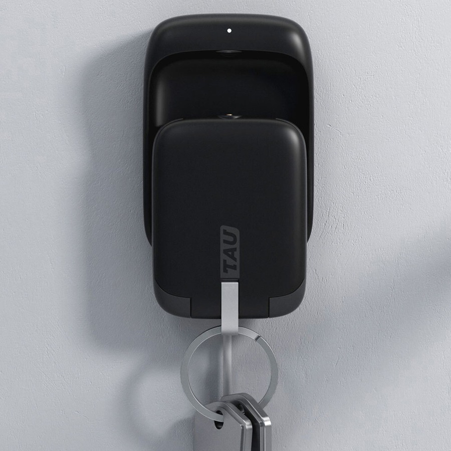 TAU 1400mAh Keychain Powerbank Charger/Lightning/USB-C for iPhone 12/Galaxy BK