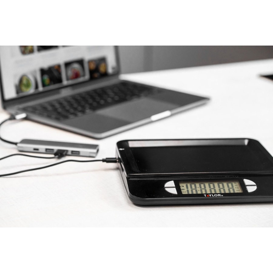 Taylor Pro Accurate Kitchen Scales W/ Tare Function USB-Rechargeable