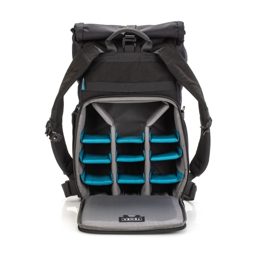 Tenba Fulton V2 16L Backpack Camera Rear Access Rolltop Design Black