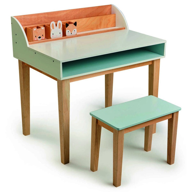 Buy Tender Leaf Toys Wooden Desk & Chair Kids Fun Play Pretend Toy
