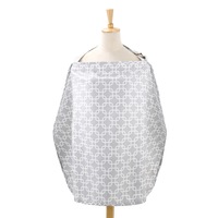The Peanutshell 92cm Cotton Nursing Feeding Cover Privacy Blanket Cloth Grey