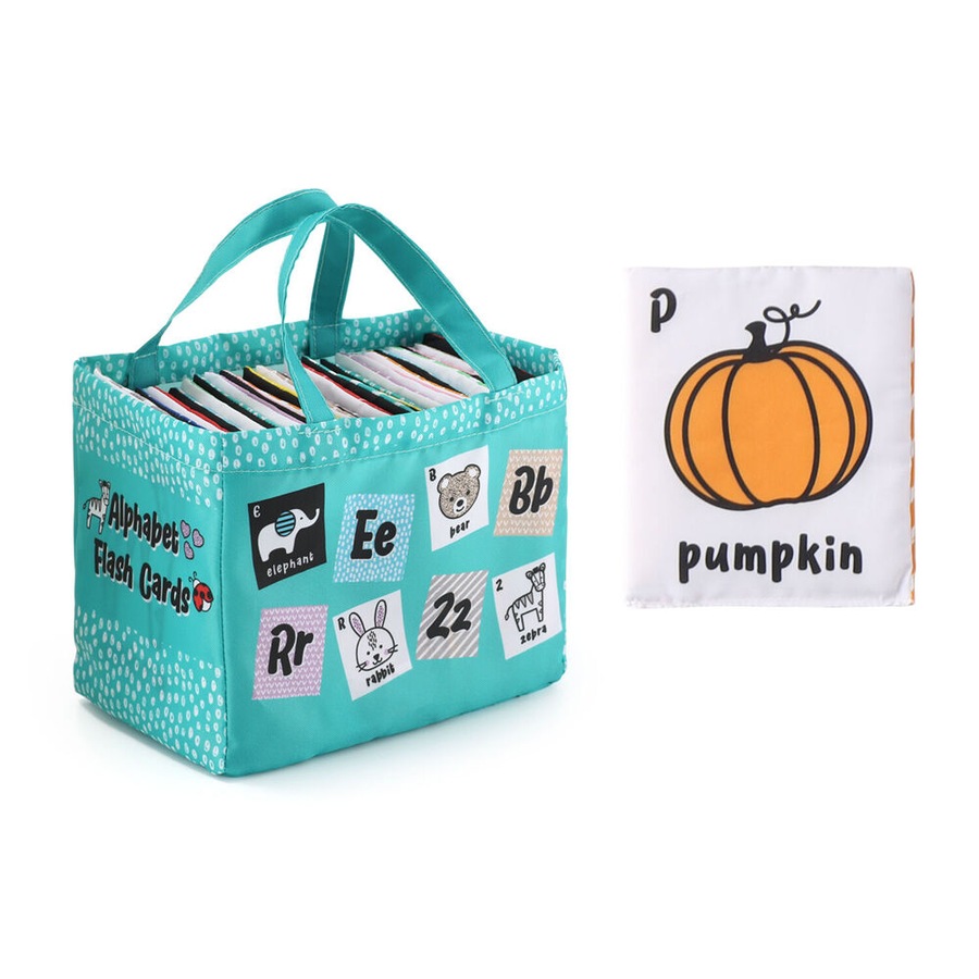 The Peanutshell Baby and Toddler Alphabet Cloth Flash Cards Montessori 0y+