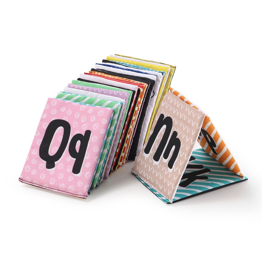 The Peanutshell Baby and Toddler Alphabet Cloth Flash Cards Montessori 0y+