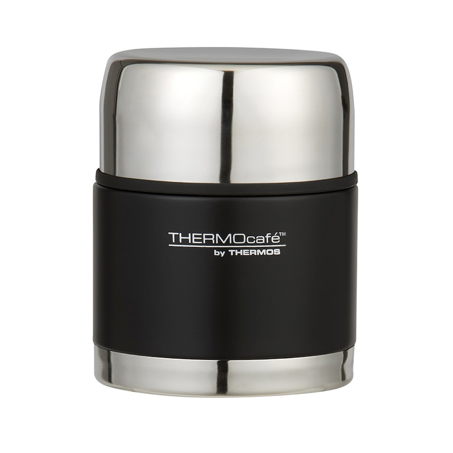 THERMOcafe Vacuum Insulated Stainless Steel Durable Food Jar Matte Black 500ml