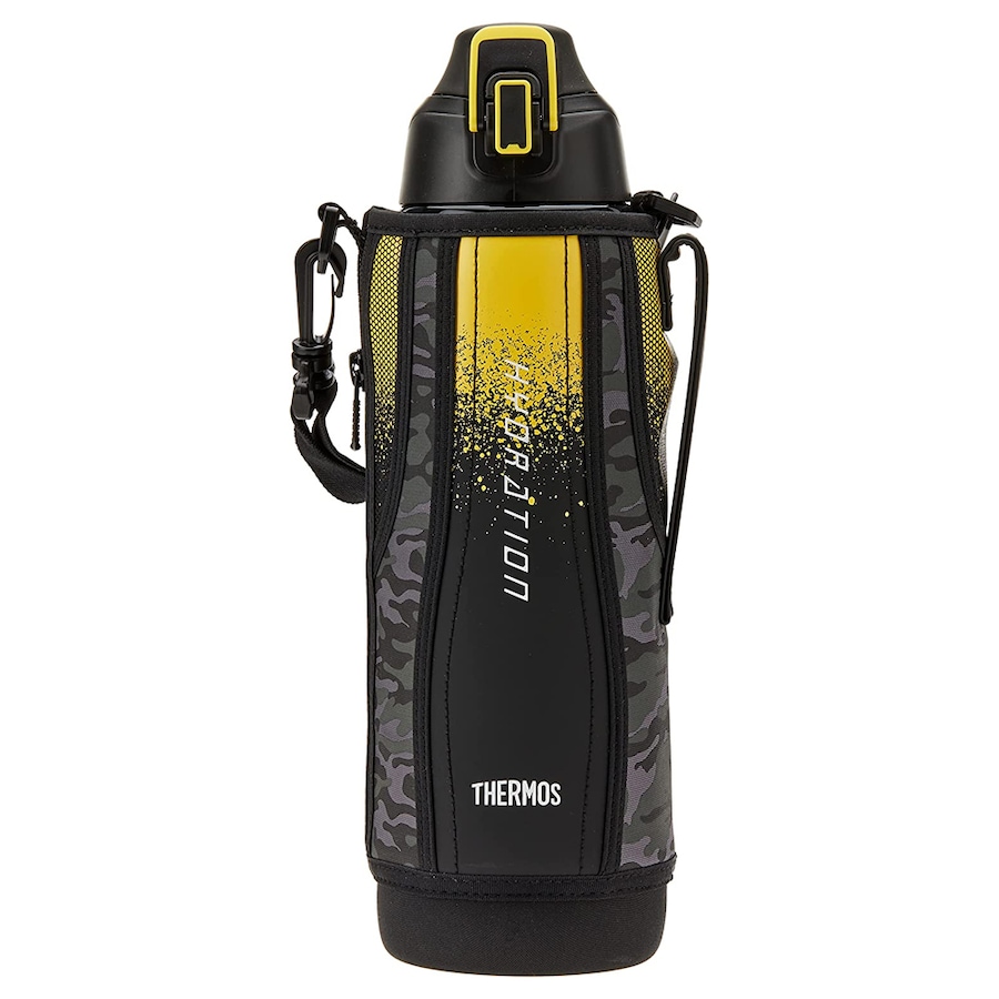Thermos 1.5L Vacuum Insulated Sports Drink/Water Bottle w/ Pouch Black