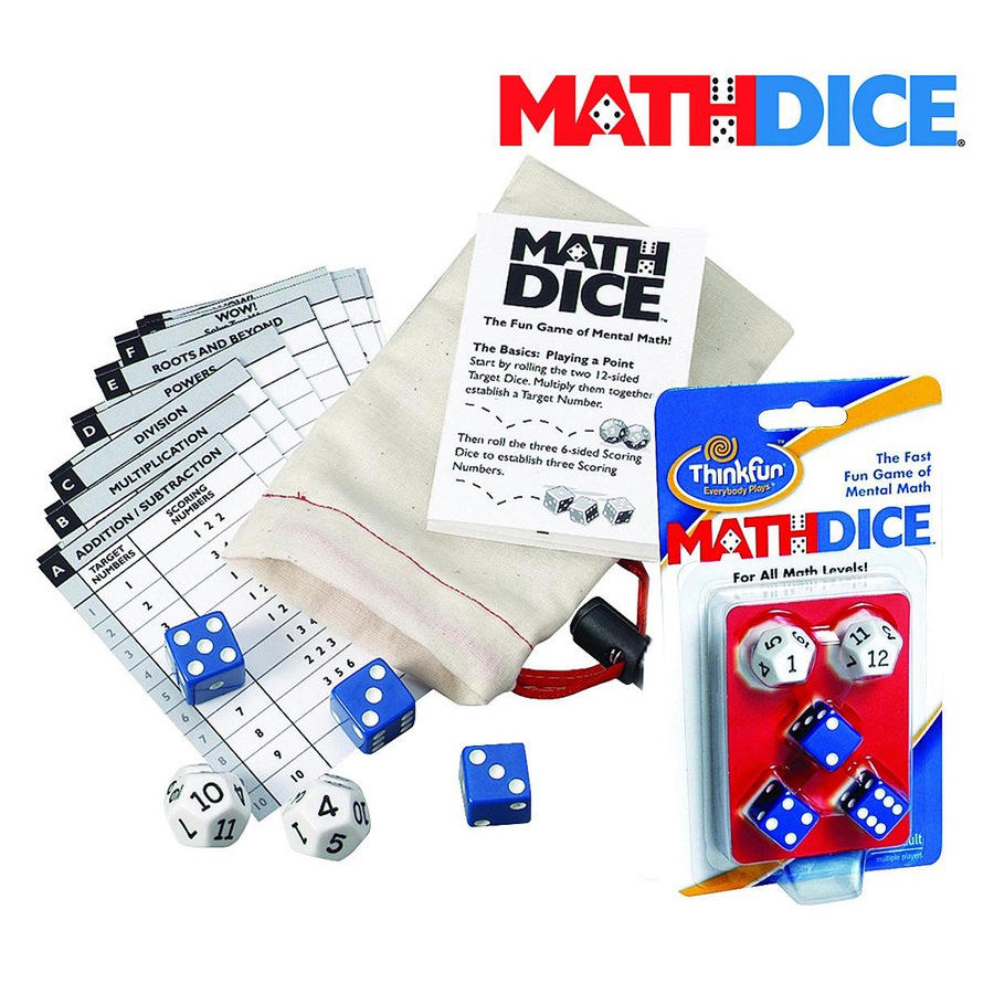 Buy ThinkFun Math Dice STEM And Creative Thinking Family Game Kids ...