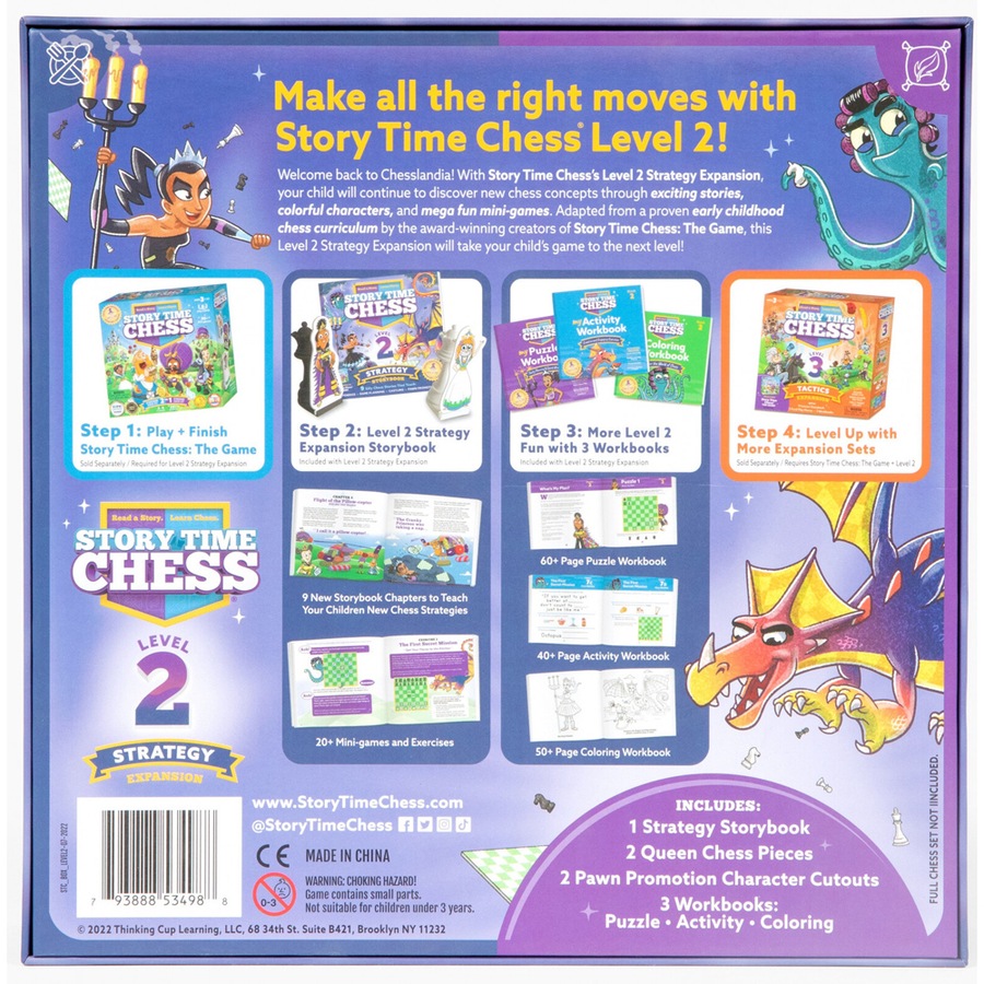 Thinking Cup Games Story Time Chess Strategy Kids Board Game Expansion Level 2