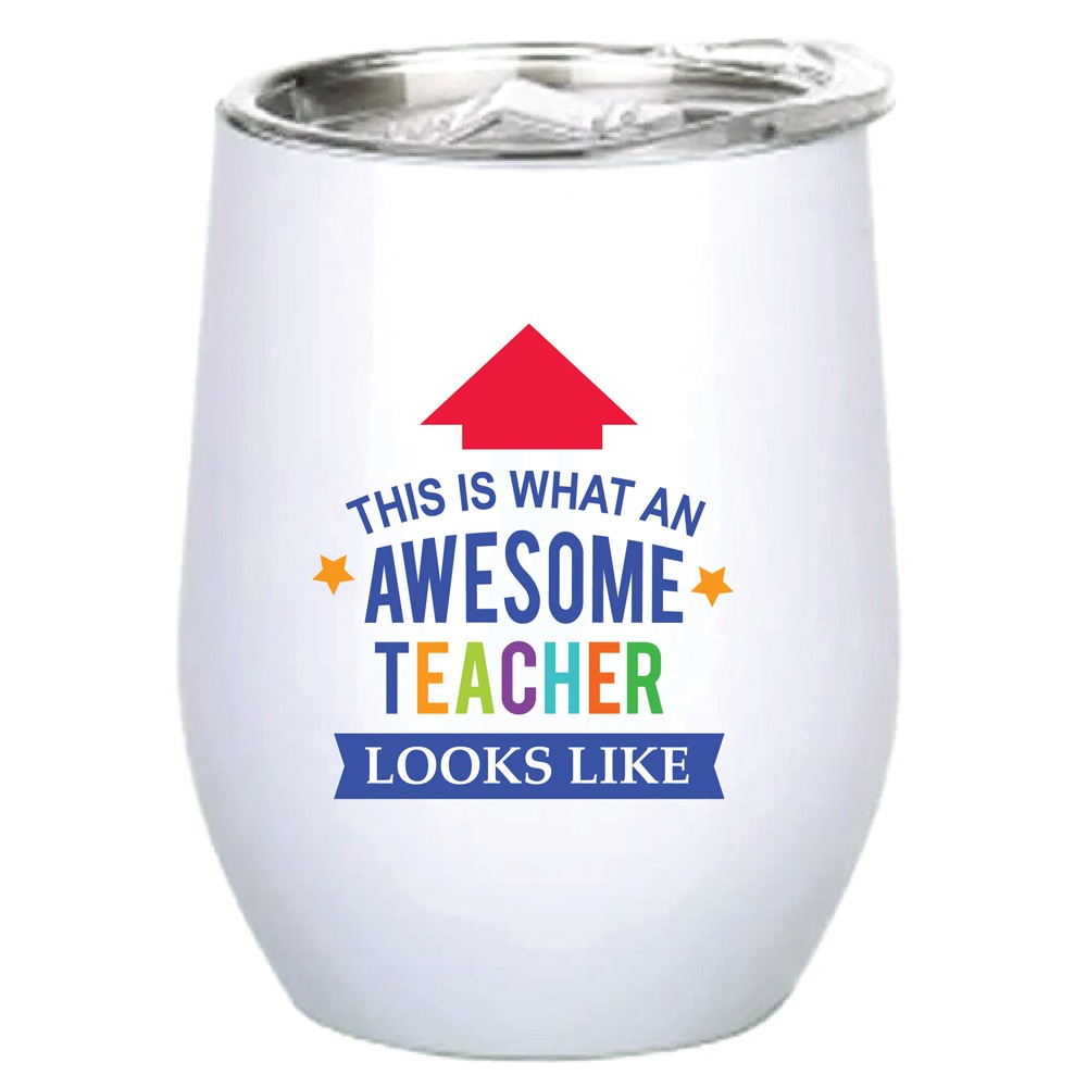 Borsa In Cotone Per La Spesa | \"This Is What An Awesome Teacher Looks Like\" - 38x42 Cm