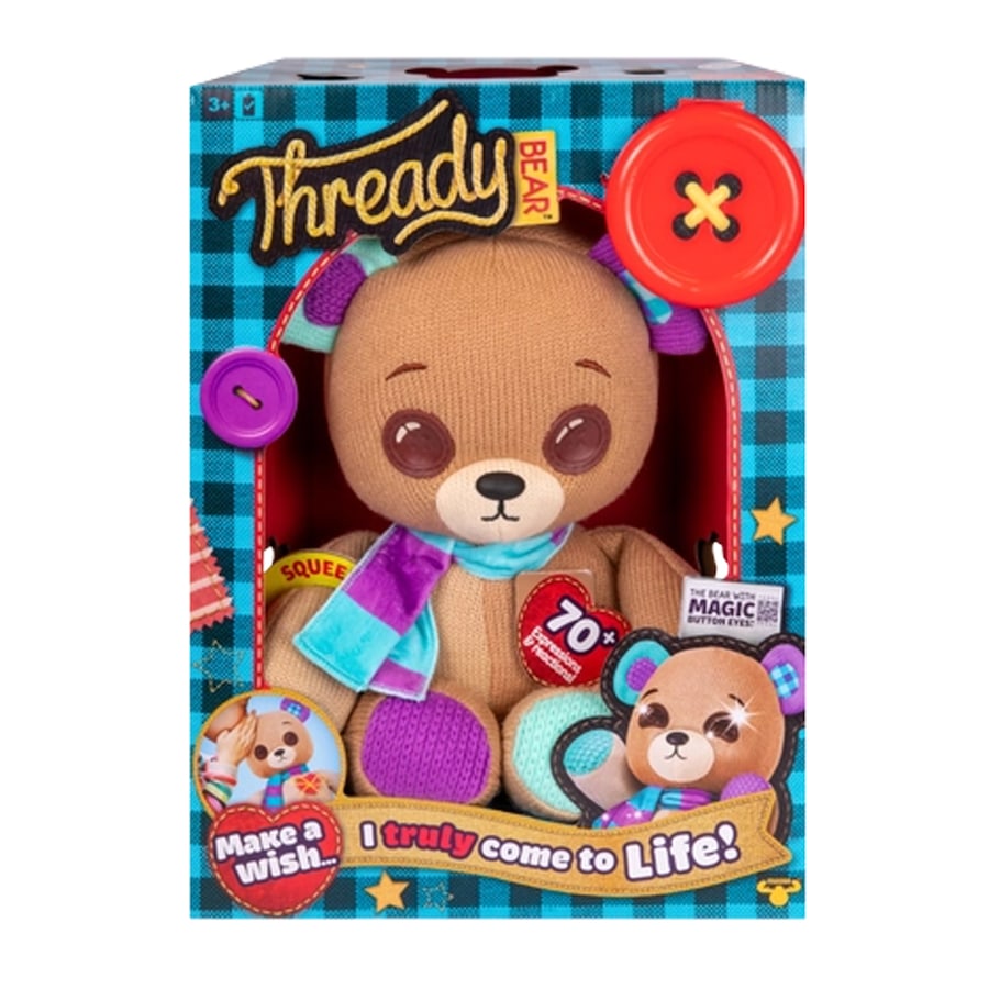 Thready Bear Interactive/Sensory Play Kids/Children Stuffed Soft Plush Toy 3y+