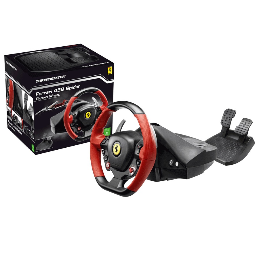 Thrustmaster Ferrari 458 Spider Sim Racing Wheel & Pedal Controller For Xbox One