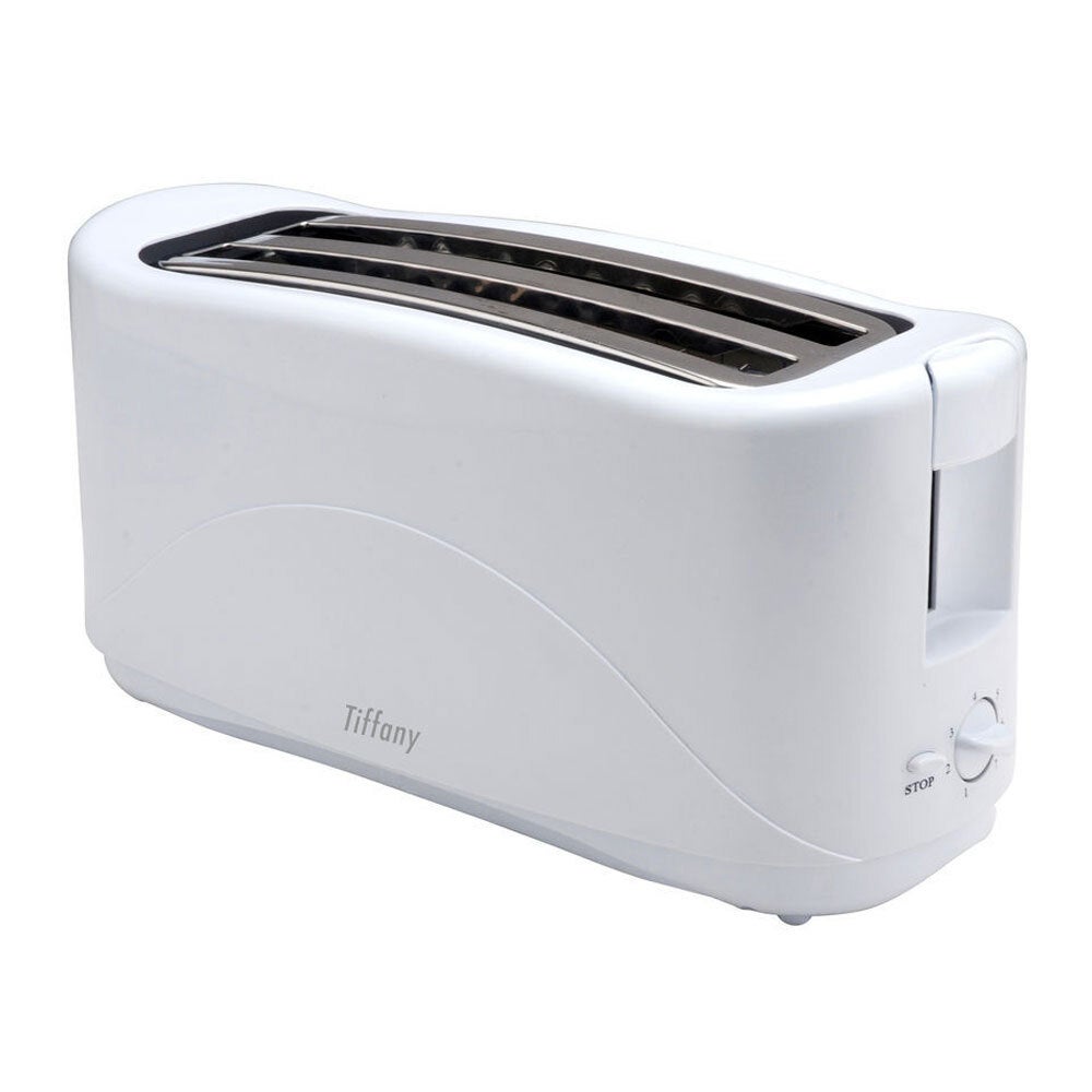 Tiffany Touch Electric 1300W 4 Slice/Slot Bread Toaster Sandwich/Toast Maker WHT