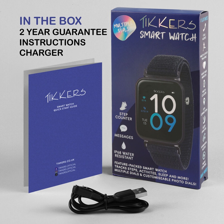 Tikkers Time Series Stylish 13 Smart Watch w/ Adjustable Straps - Navy Blue