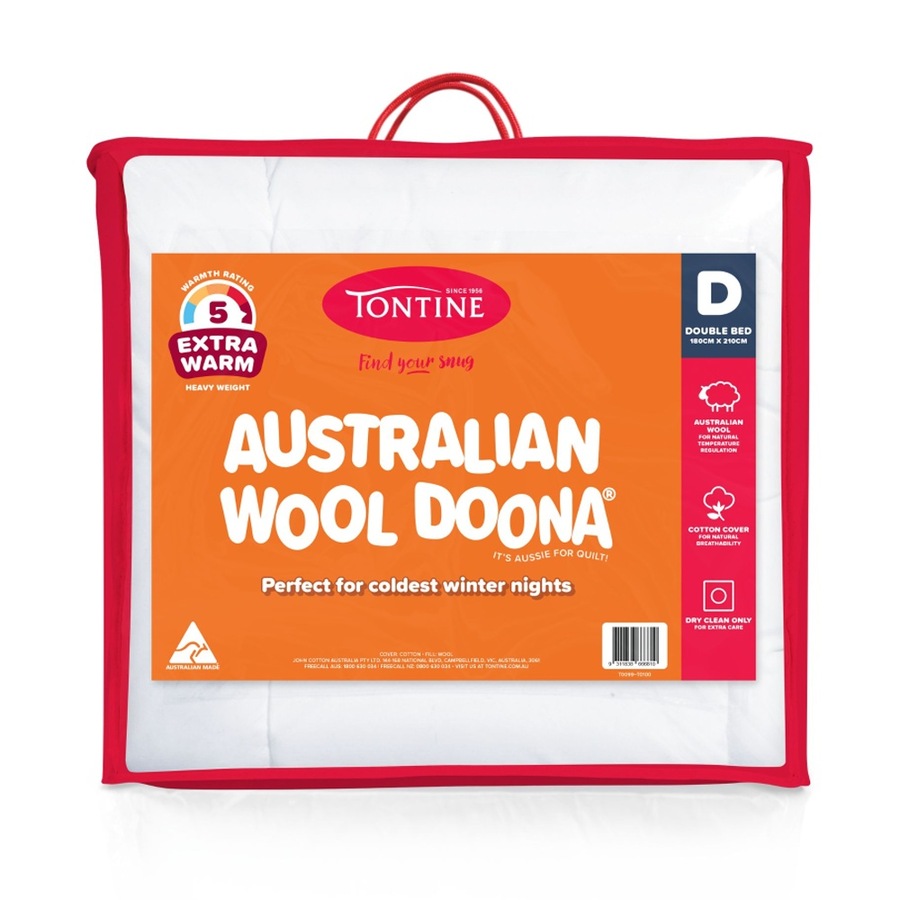 Tontine Australian Wool Doona Extra Warm Winter Quilt Double Heavyweight