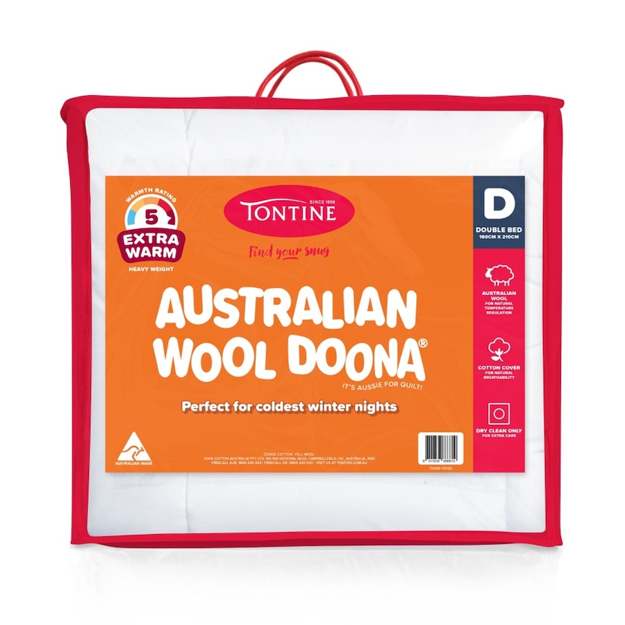 Tontine Australian Wool Doona Extra Warm Winter Quilt Double Heavyweight