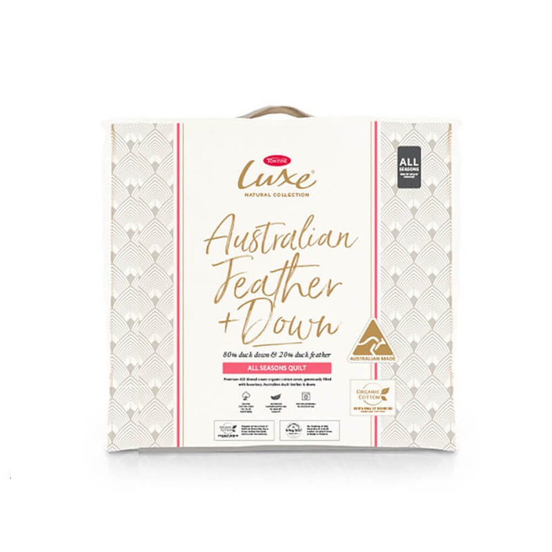 Buy Tontine Luxe 80/20 Australian Feather & Down Quilt/Doona All Seasons MyDeal