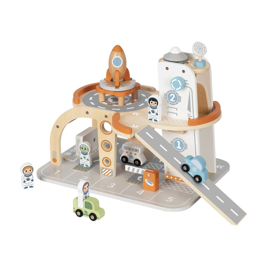 Tooky Toy Wooden Space Station Kids/Children Educational Toy Playset 3y+