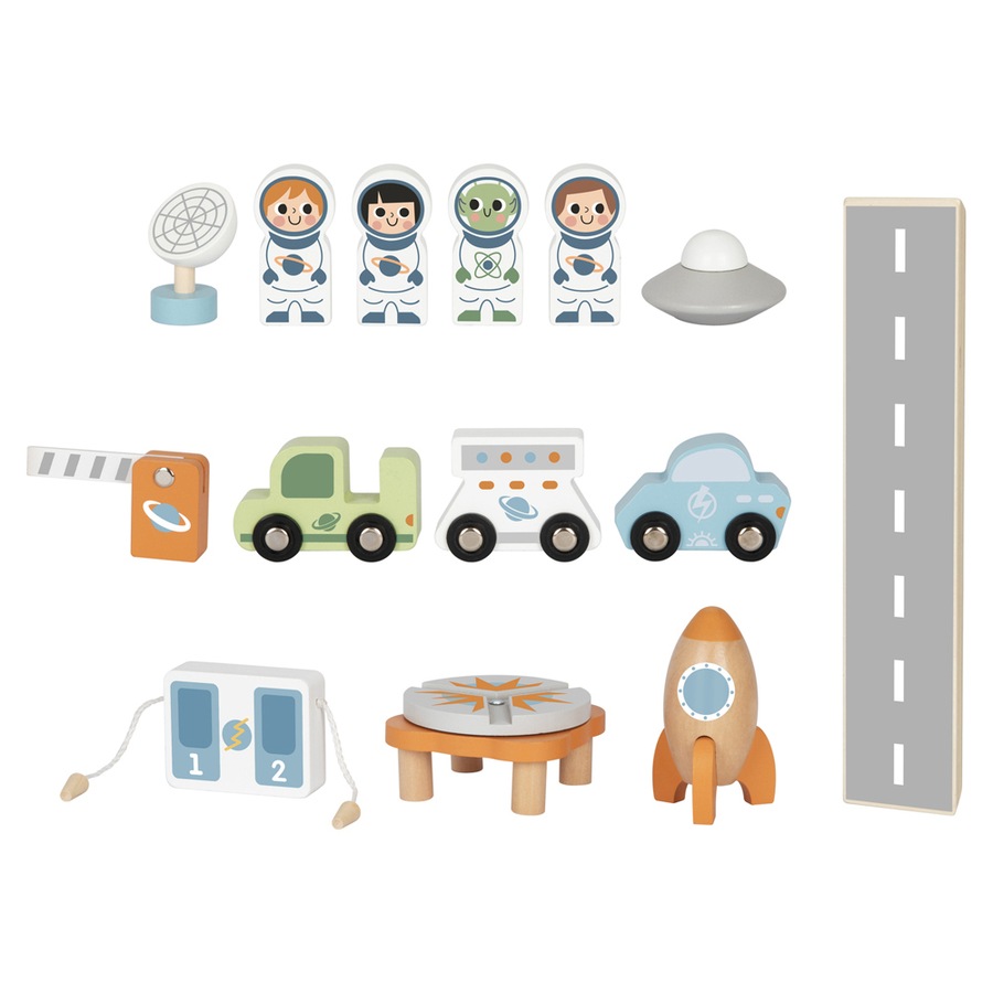 Tooky Toy Wooden Space Station Kids/Children Educational Toy Playset 3y+