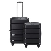 Tosca Comet 40L 20" & 88L 25" Hard Case Trolley Suitcase Luggage Combo Black