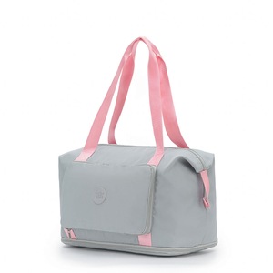 Tosca Lightweight Foldable & Expandable Flight Cabin Travel Tote Bag Grey/Pink
