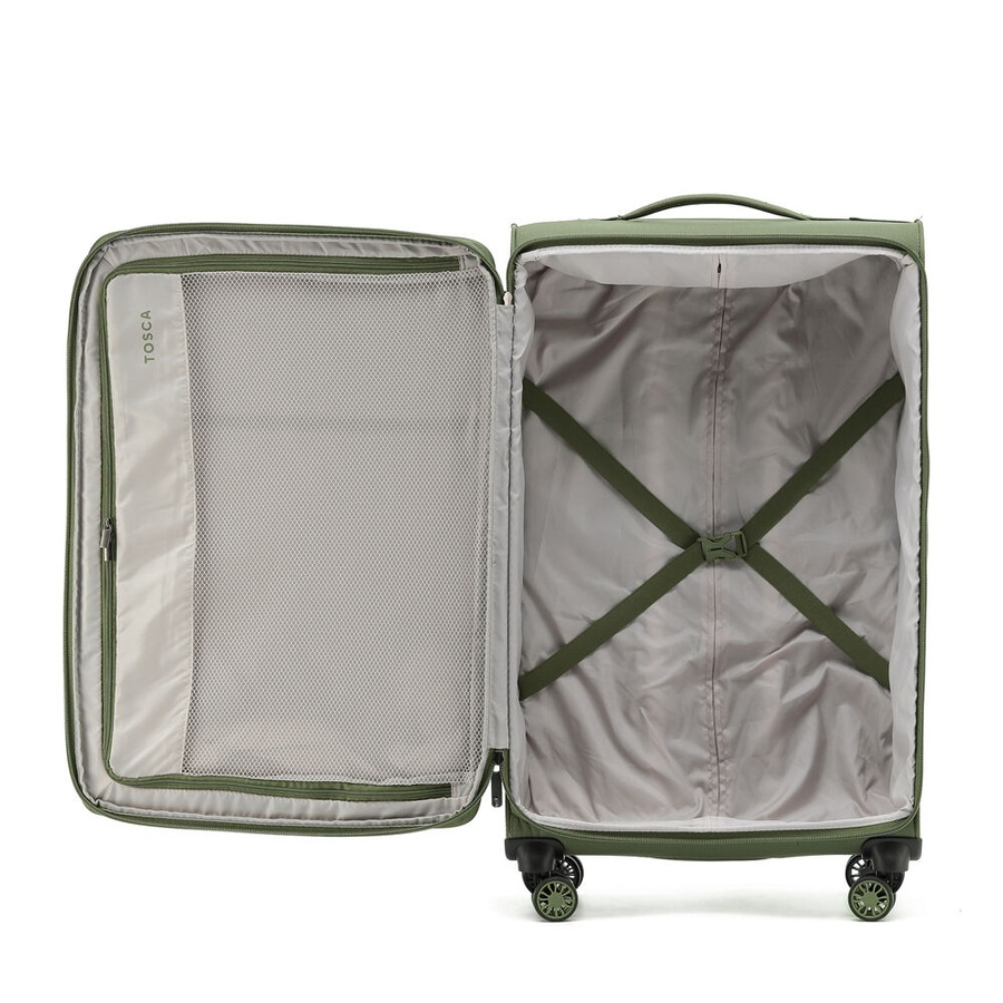 Tosca So Lite 120L Large Soft Shell Travel Luggage/Suitcase 79x46cm Khaki