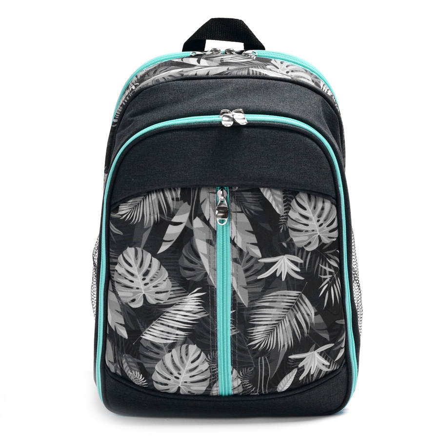 Trailmaster 2 Person Insulated Picnic Padded Backpack w/Cutlery/Glasses/Plate