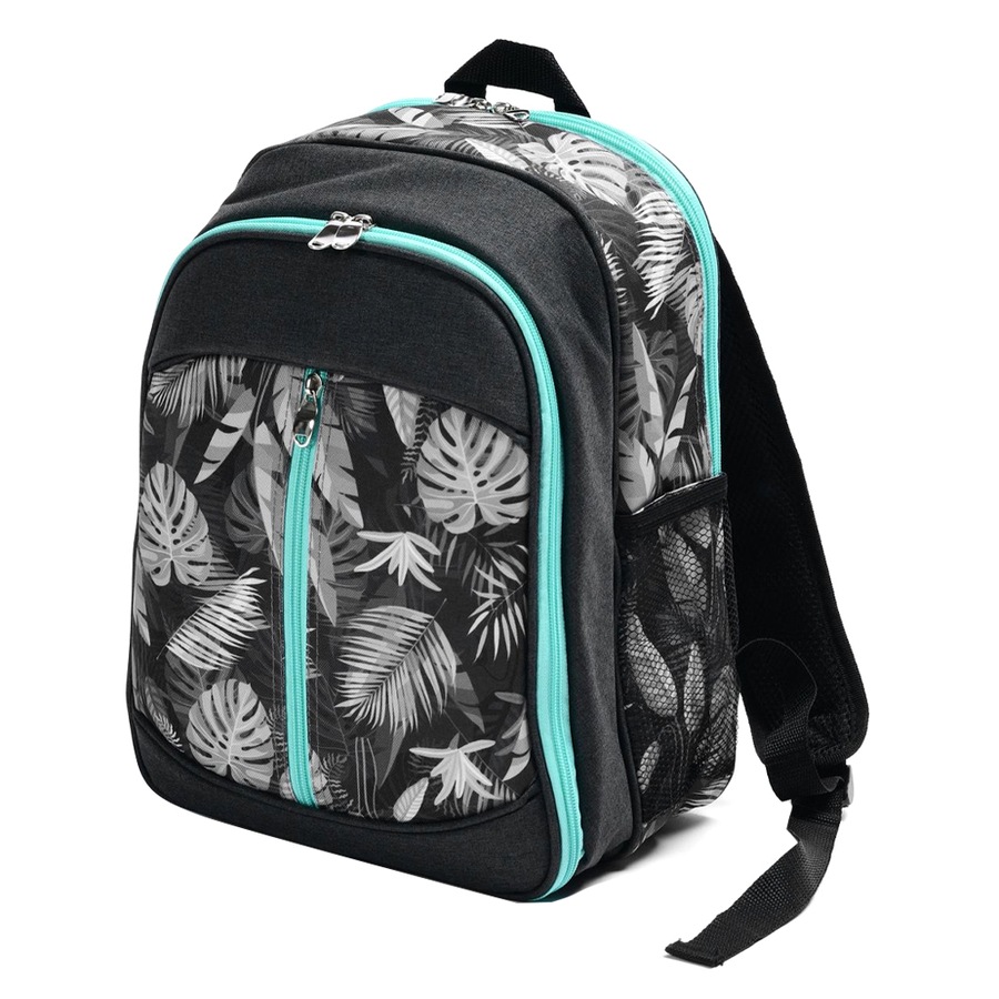 Trailmaster 2 Person Insulated Picnic Padded Backpack w/Cutlery/Glasses/Plate