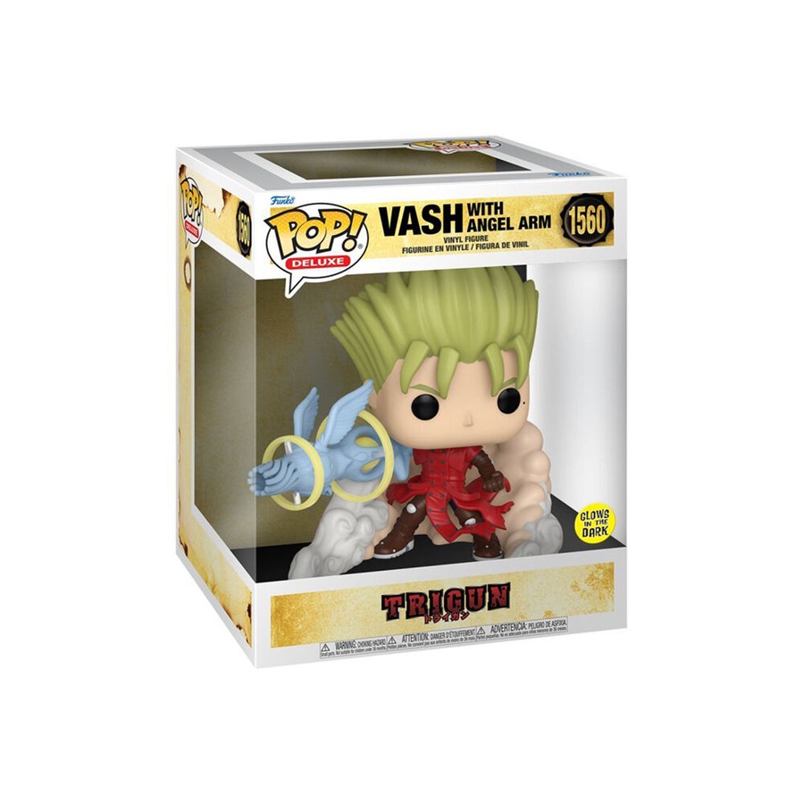 Trigun Vash w/ Angel Arm Pop! Deluxe Anime Vinyl Action Figure Toy 4.85in