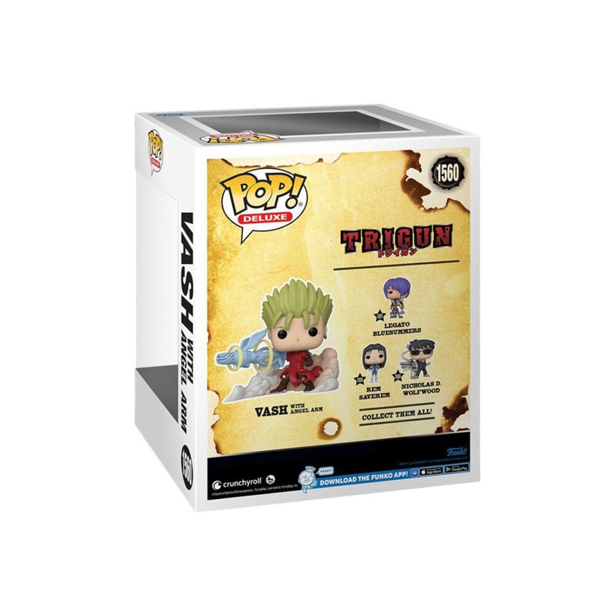 Trigun Vash w/ Angel Arm Pop! Deluxe Anime Vinyl Action Figure Toy 4.85in