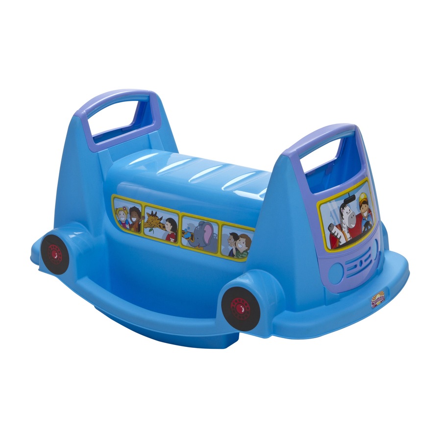 Tuff Play 78x55cm Rocking Bus Ride On Toy Kids/Children 2-6y Indoor/Outdoor Aqua