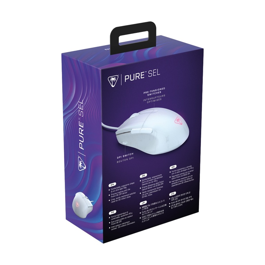 Turtle Beach RGB Illumination Pure SEL Ergonomic Wired Gaming Mouse White