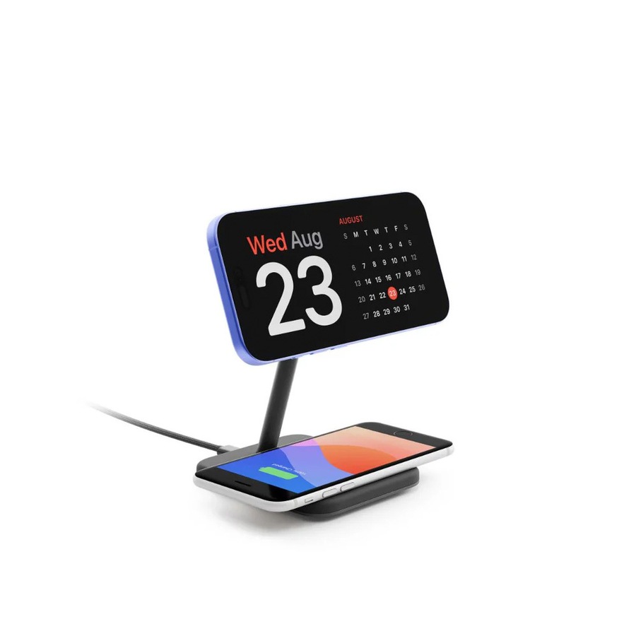 Twelve South HiRise 2 Deluxe 2-in-1 Qi2 Magnetic Wireless Charging Stand Black