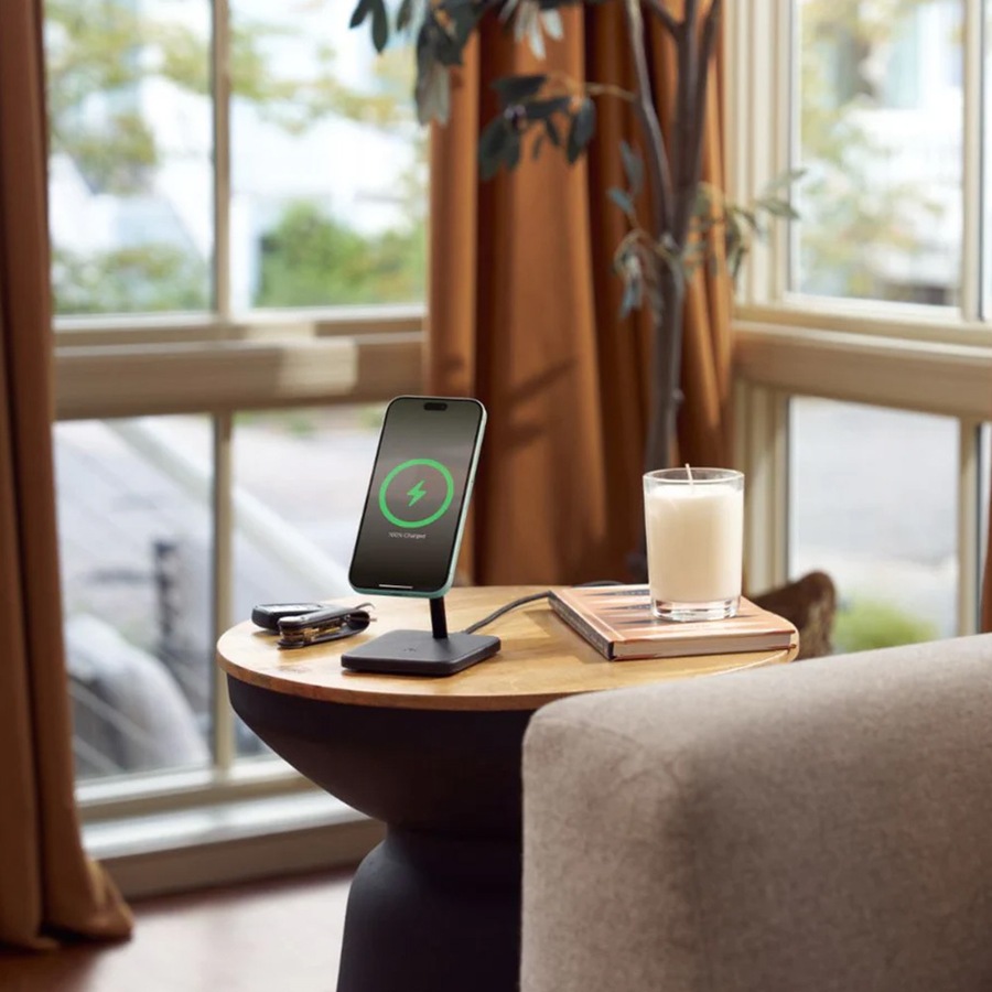 Twelve South HiRise 2 Deluxe 2-in-1 Qi2 Magnetic Wireless Charging Stand Black