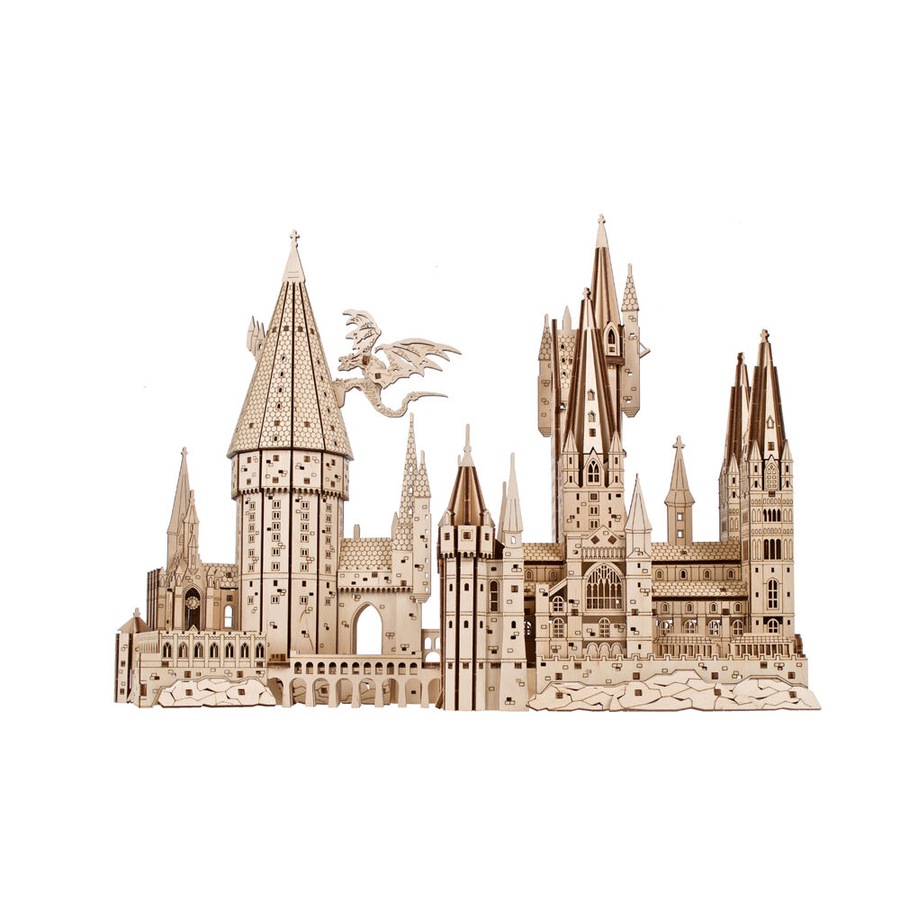 Ugears Hogwarts Harry Potter Castle 3D Wooden Puzzle Toy 36.9x27.3cm 14y+