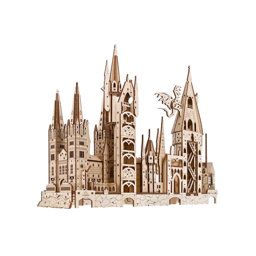 Ugears Hogwarts Harry Potter Castle 3D Wooden Puzzle Toy 36.9x27.3cm 14y+