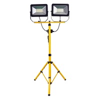 Ultracharge 2x 30W LED Twin Floodlight Outdoor Work/Flood Light w/ 1.6m Stand