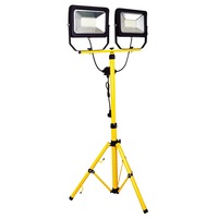 Ultracharge 2x 50W LED Twin Floodlight Outdoor Work/Flood Light w/ 1.6m Stand
